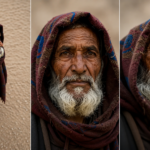 تصویر پیرمرد تغییر زاویه تصویر با هوش مصنوعی