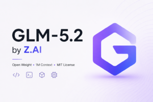 GLM-5.2 AI model by Z.AI with 1M token context window, MIT license and open-weight architecture