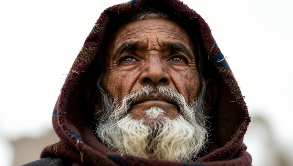 تصویر پیر مرد تغییر زاویه تصویر با هوش مصنوعی